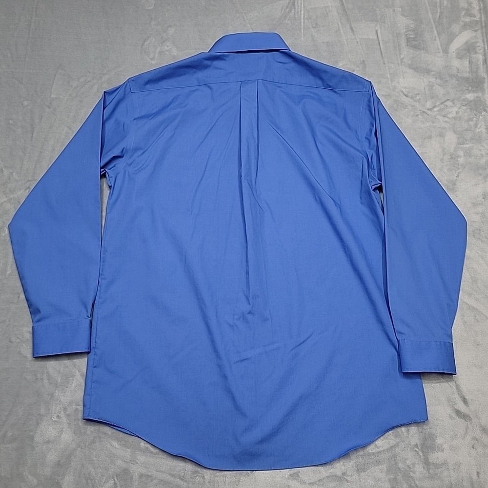 Stafford Shirt Mens 18 36-37 Blue The Super Shirt Classic Fit Long Sleeve Office - Picture 5 of 6
